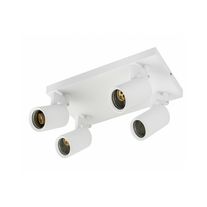 Aplique Blanco Porta Ampolleta Dicroica Gu10 Dirigible 4 focos