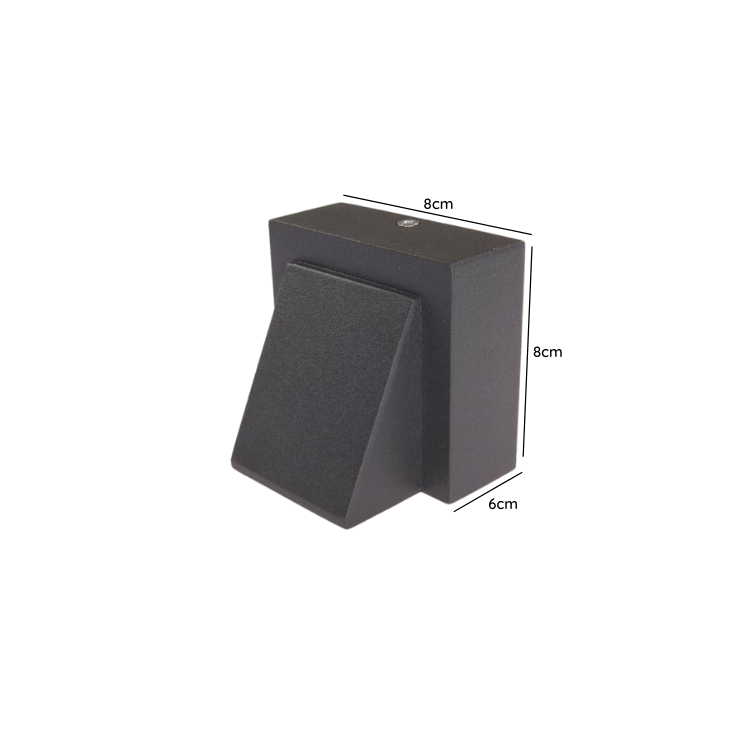 Aplique Led Simple Gris 5w Exterior Luz Calida Modelo Kapelle