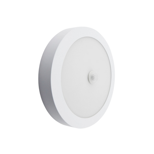 Panel Plafon Led Sobrepuesto Redondo 18w Sensor Movimiento