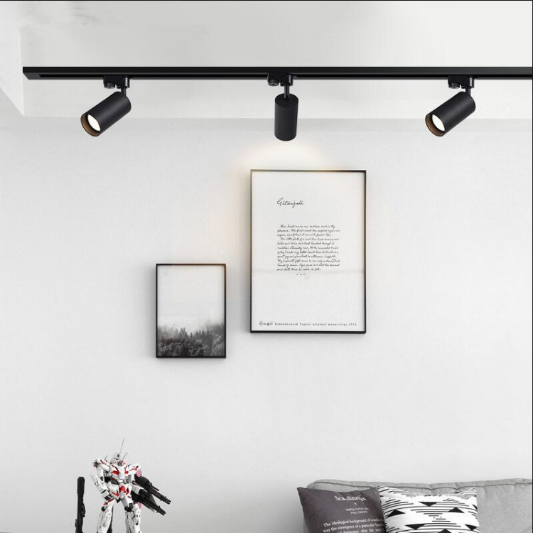 Foco Riel Monofasico 20w Led 220v Negro