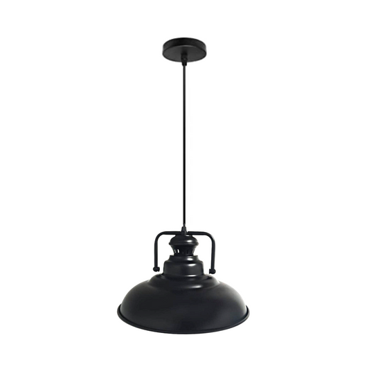 Lampara Colgante de Aluminio Negra 30cm con Ampolleta