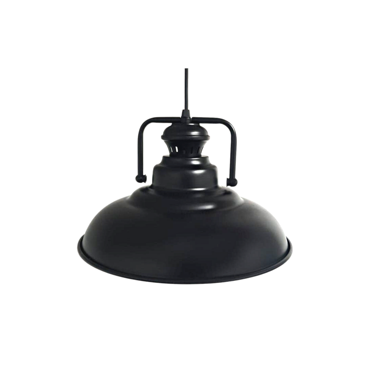 Lampara Colgante de Aluminio Negra 30cm con Ampolleta