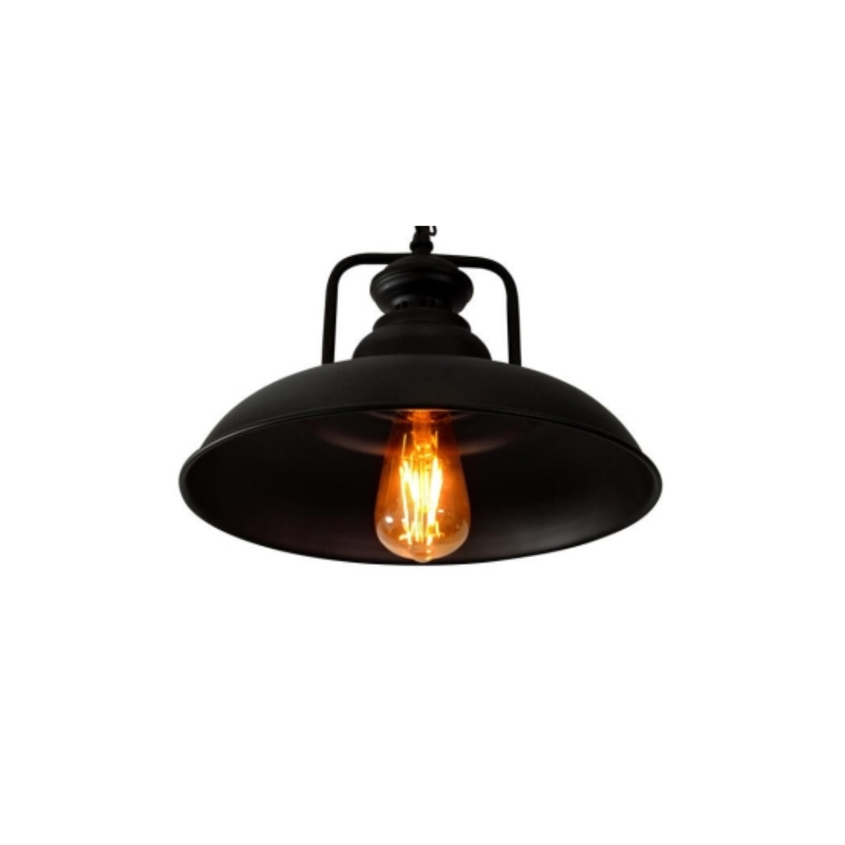 Lampara Colgante de Aluminio Negra 30cm con Ampolleta