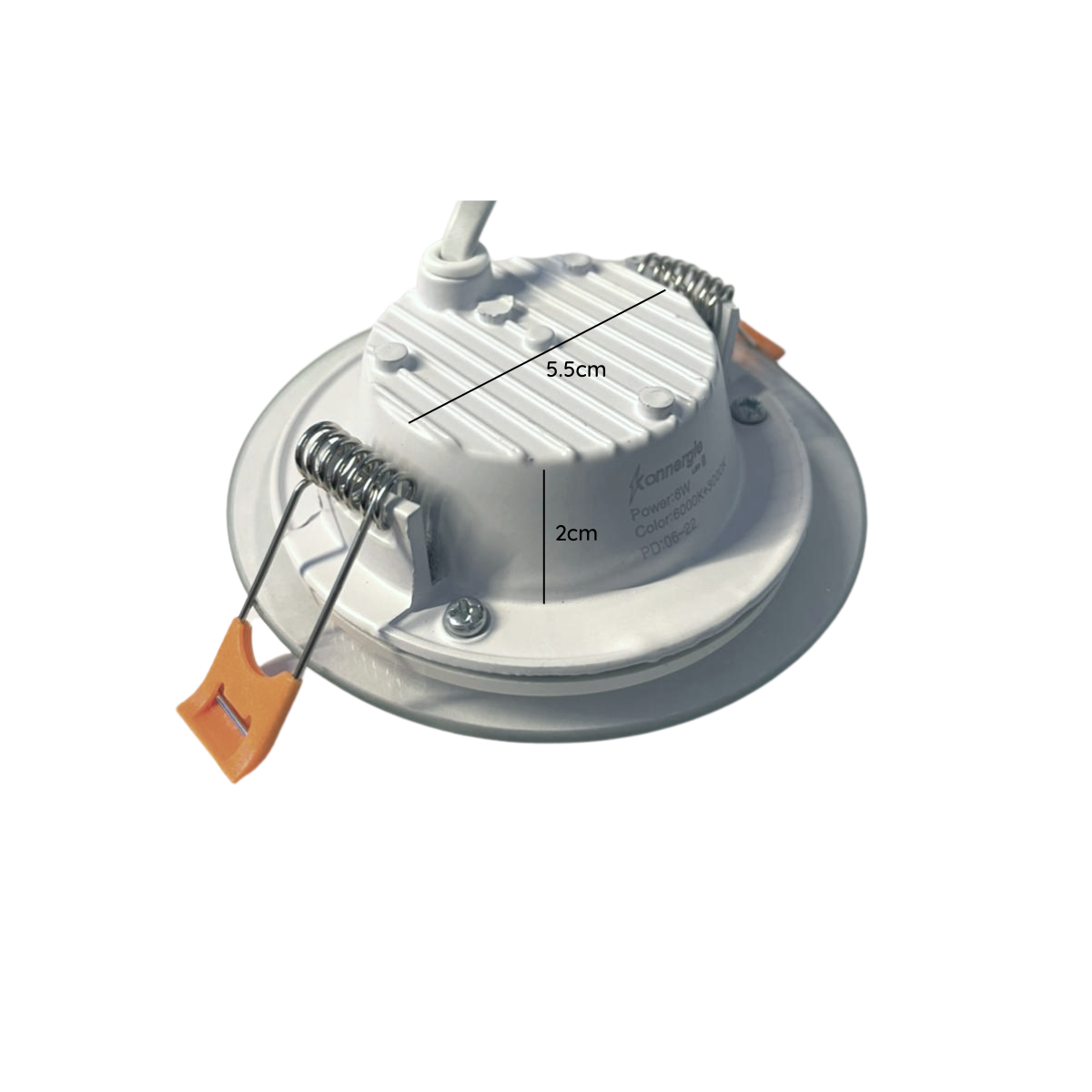 Panel Led Embutido Borde De Vidrio 6w Elegante