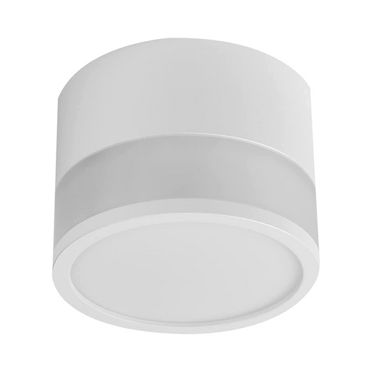 Panel Sobrepuesto Blanco Con Vidrio Decorativo Led 7w Luz Fria