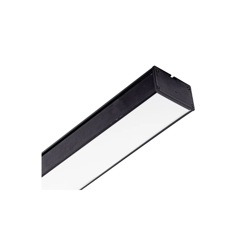 Luminaria Led Lineal Profesional 40W 5070 120cm Driver Osram Cuerpo Negro