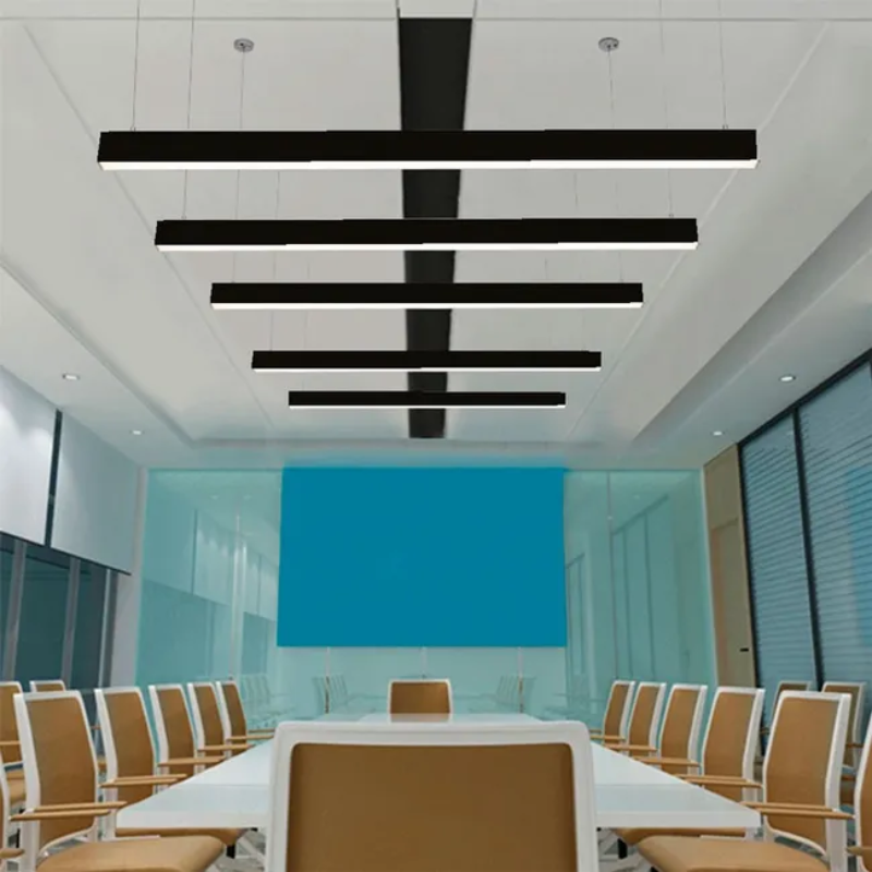 Luminaria Led Lineal Profesional 40W 5070 120cm Driver Osram Cuerpo Negro