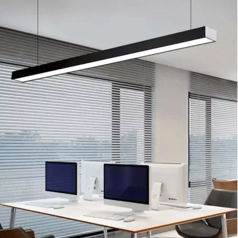 Luminaria Led Lineal Profesional 40W 5070 120cm Driver Osram Cuerpo Negro