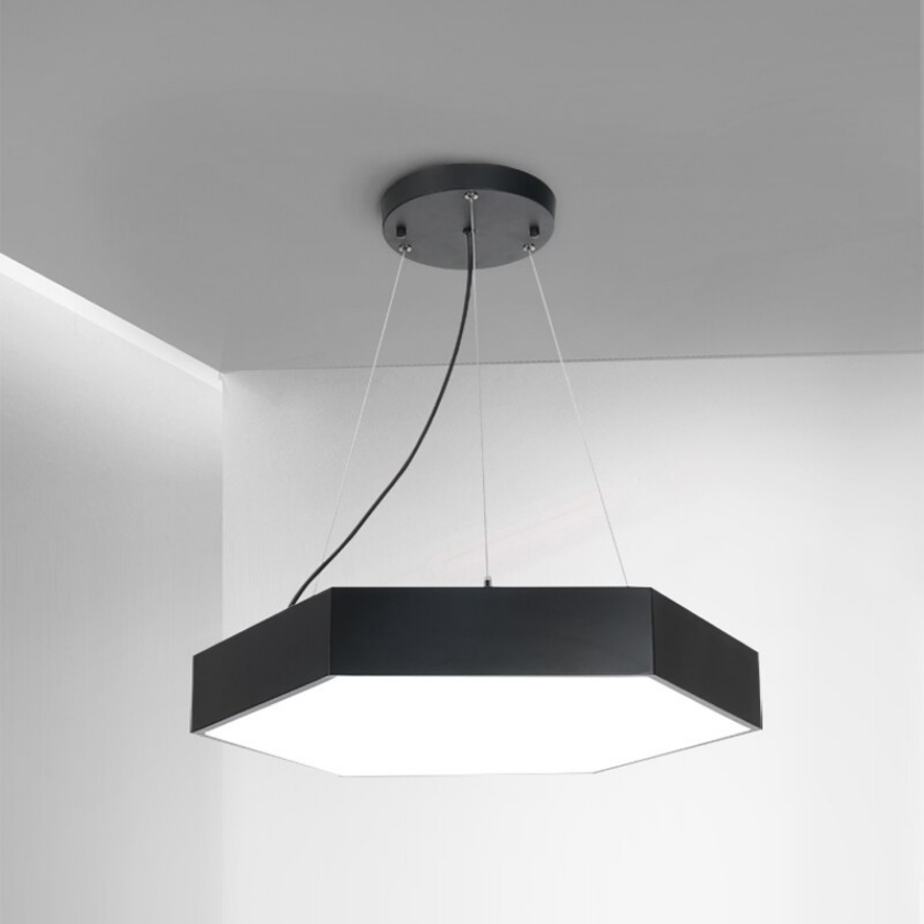 Lampara Led Sobrepuesta Hexagono Colgante 60cm 42w CCT