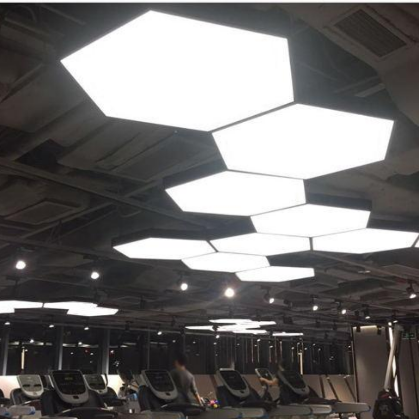 Lampara Led Sobrepuesta Hexagono Colgante 60cm 48w Luz Fria