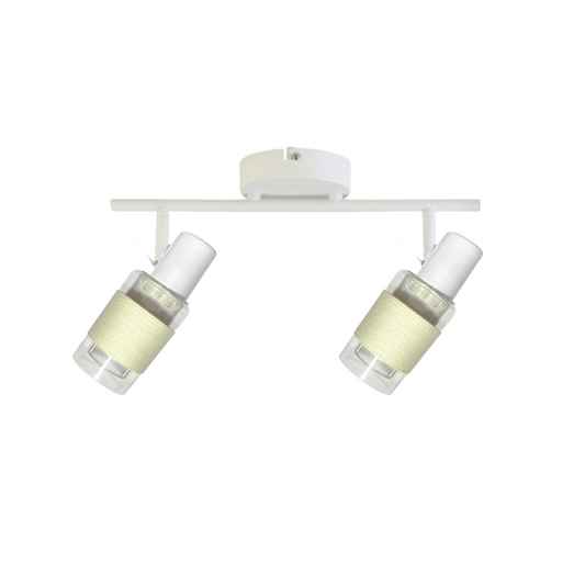 Aplique Blanco Cuerpo de Vidrio con Aluminio Dirigible Ampolleta E14