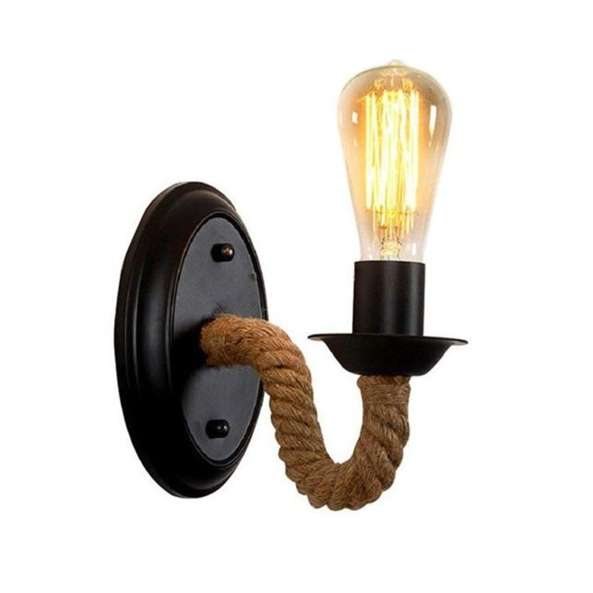 Aplique Led Muro Cañamo Soga Interior E27