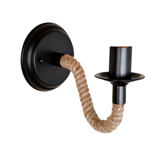 Aplique Led Muro Cañamo Soga Interior E27