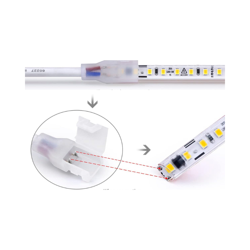 Enchufe Conector para Cinta Led 2835 Tipo Broche 220V