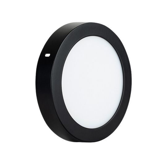 Panel Plafon Led PRO Sobrepuesto Redondo Borde Negro 24w 28.5cm