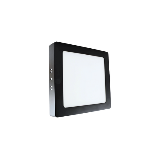 Panel Plafon Led PRO Sobrepuesto Cuadrado Borde Negro 12w 15.5cm