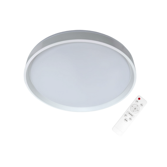 Lampara Redonda Blanca Sobrepuesta Moderna con control 50cm 48W