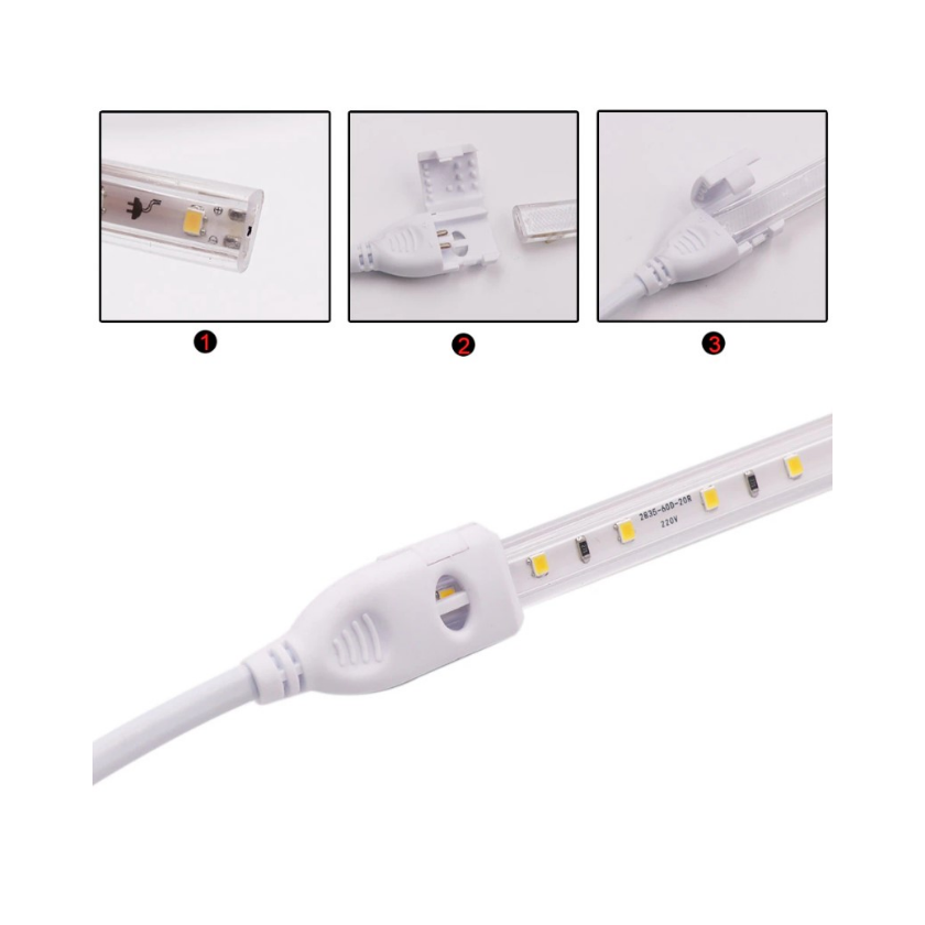 Enchufe Conector para Cinta Led 2835 Tipo Broche 220V
