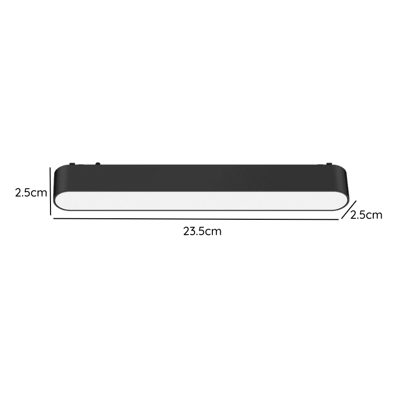 Foco Riel Magnético Empavonado Fijo 12W 48V