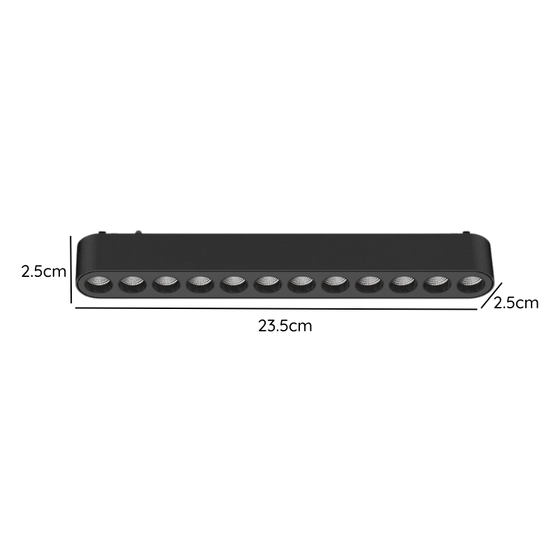 Foco Riel Magnético con Lupa 24° Fijo 12W 48V