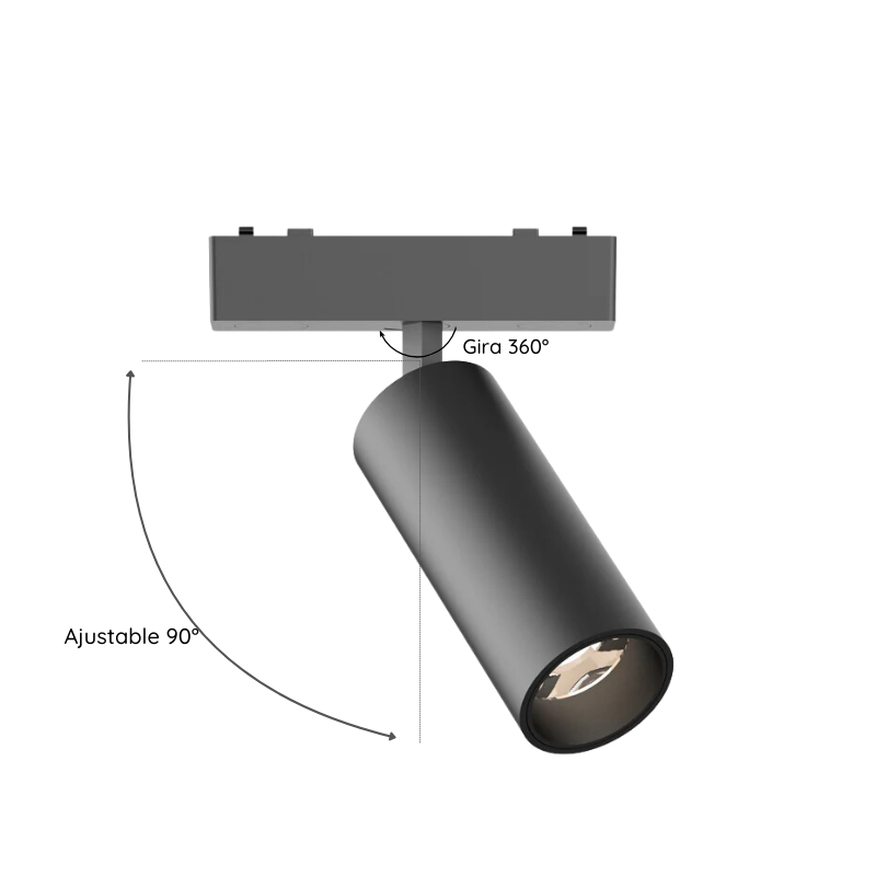 Foco Riel Magnético Dirigible 10W 48V
