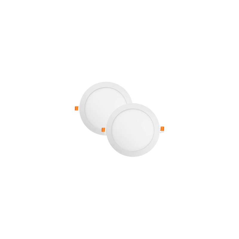 Pack 2 Panel Plafon Led Embutido Redondo 3w 7.5cm