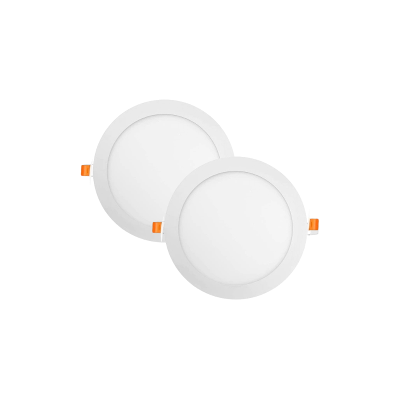 Pack 2 Panel Plafon Led Embutido Redondo 6w 11.5cm