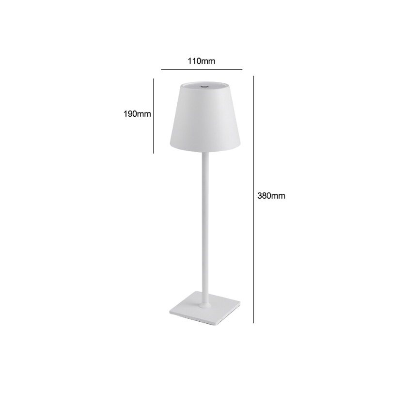 Lampara Led Blanca Tactil Recargable Dimeable con Usb