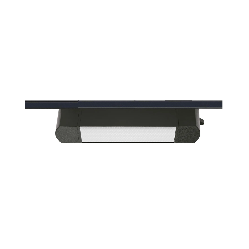 Foco Riel Monofásico Negro Empavonado Móvil 10w 220v Modelo Cygnus