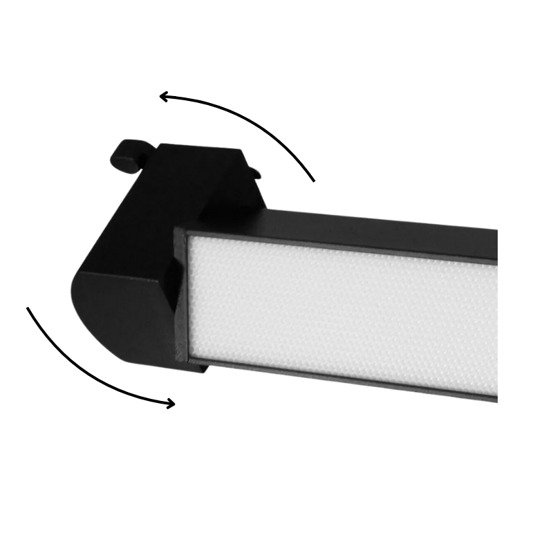 Foco Riel Monofásico Negro Empavonado Móvil 10w 220v Modelo Cygnus