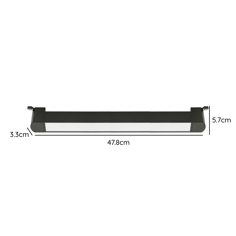 Foco Riel Monofásico Negro Empavonado Móvil 30w 220v Modelo Cygnus