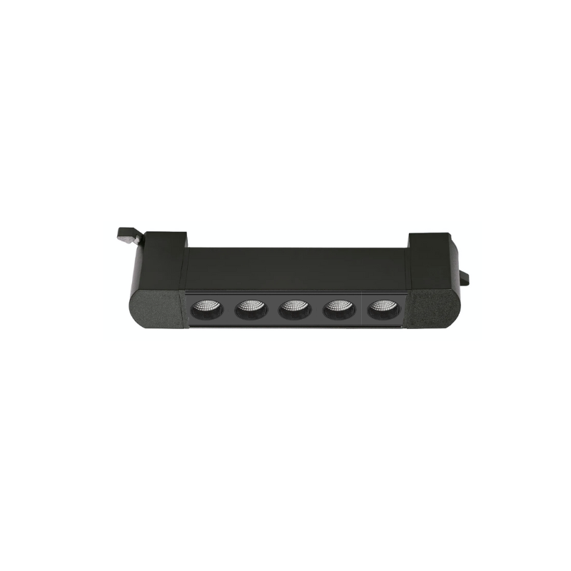 Foco Riel Monofásico Negro 24° Móvil 10w 220v Modelo Cygnus