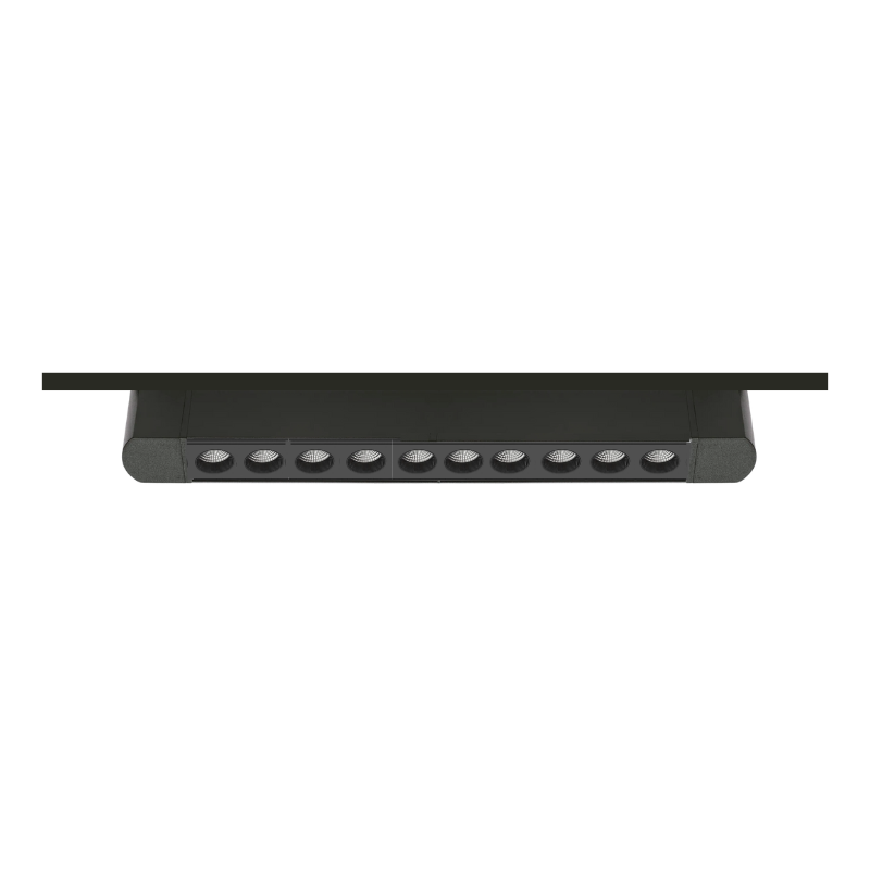 Foco Riel Monofásico Negro 24° Móvil 20w 220v Modelo Cygnus