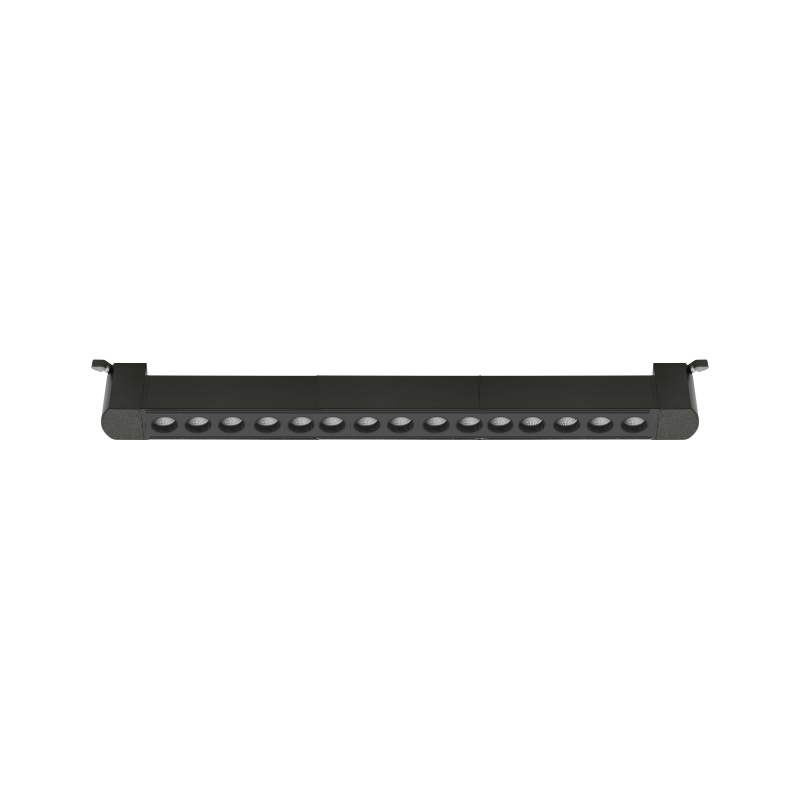 Foco Riel Monofásico Negro 24° Móvil 30w 220v Modelo Cygnus