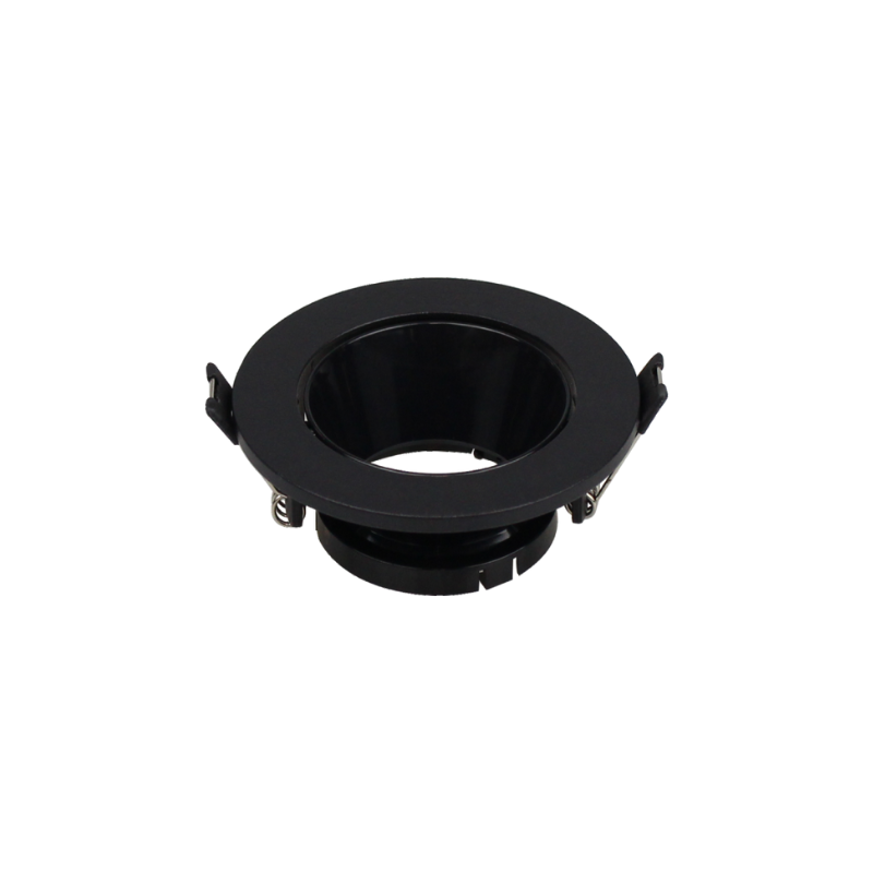 Foco Embutido Negro Basculante Porta Gu10 con Difusor