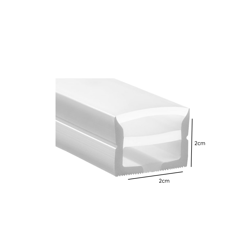 Difusor empavonado para Cinta Led Flexible 20x20 10 metros
