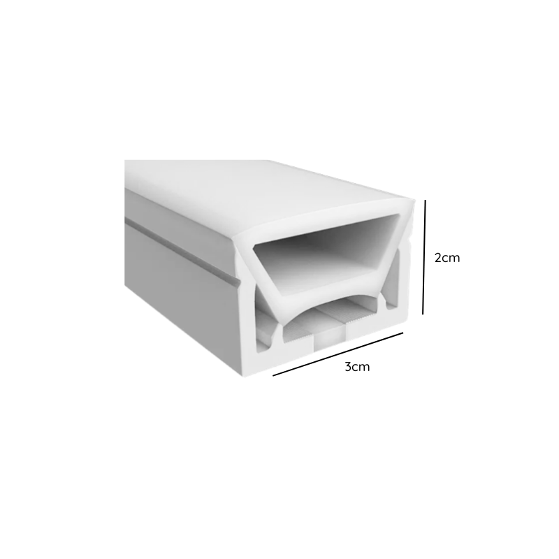 Difusor empavonado para Cinta Led Flexible 30x20 10 metros