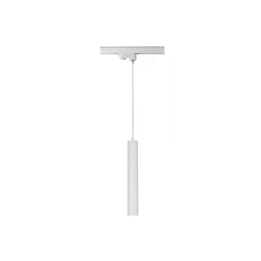 Lámpara Colgante Blanca Diseño Cilindro Gu10 Para Riel Monofásico Modelo Enif