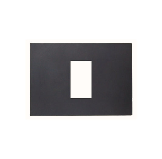 Placa Simple para modulo con Soporte Teclon Grafito