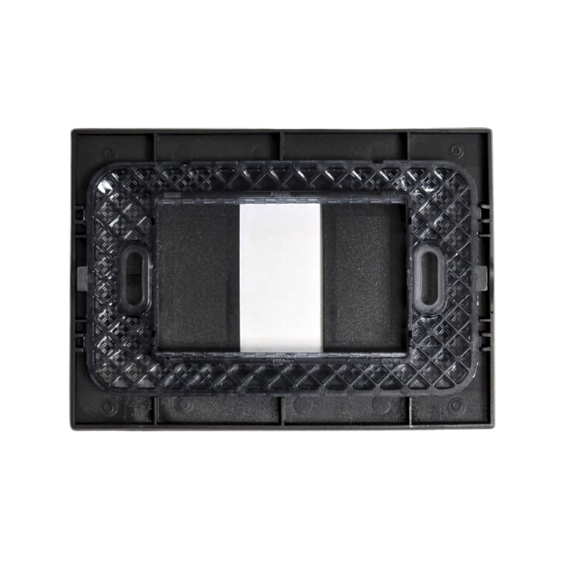 Placa Simple para modulo con Soporte Teclon Negro