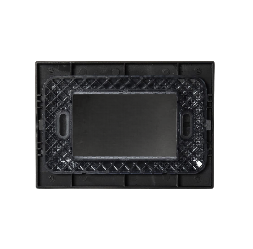Placa Ciega Con Soporte Teclón Negro