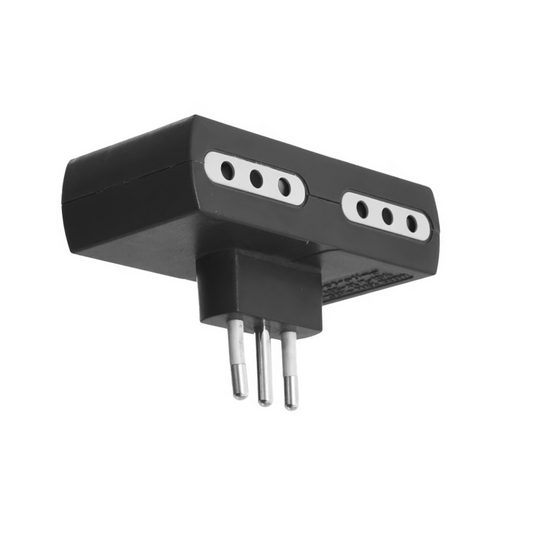 Enchufe Cuadruple Cuatro Entradas Negro 1500w 10a 220v SEC