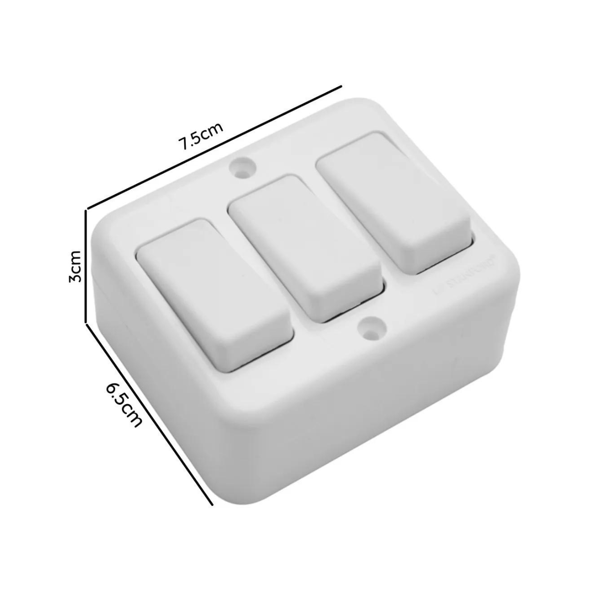 Casquete Sobrepuesto Interruptor Triple 9/32 16a 250v