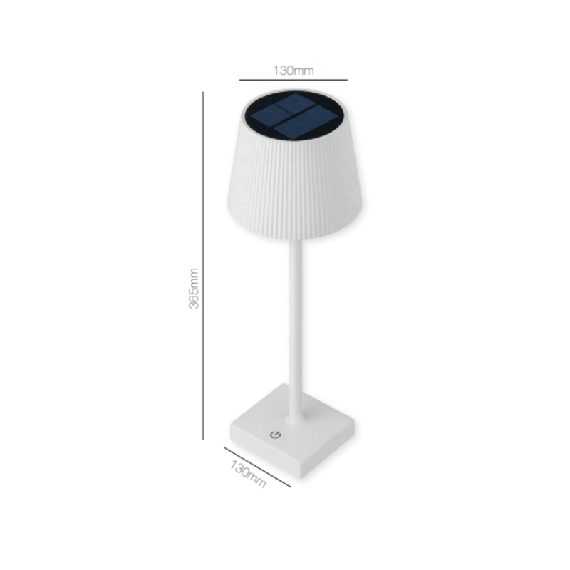 Lampara Led Blanca Tactil Solar + USB C