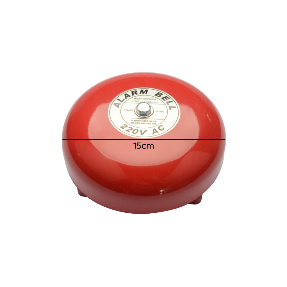 Timbre Campana Campanilla Alarma 220v 95db 6"