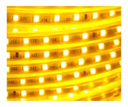 Cinta Led Impermeable Con Adhesivo 10 Metros + Cable 220v