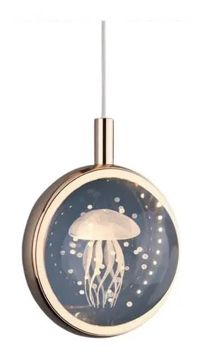 Lámpara Colgante Moderna Elegante Globo Vidrio Bronce Diseño