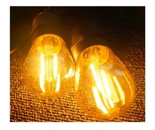 Pack 15 Ampolletas Led Vintage Edison S14 Rosca Normal E27 2w 2700K
