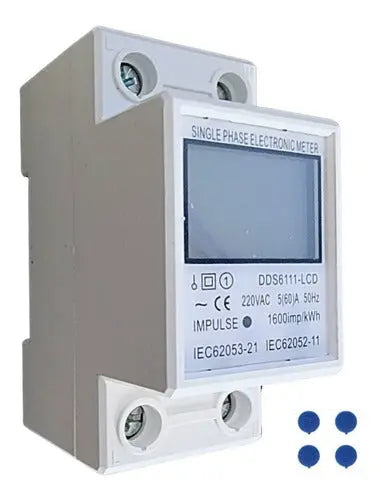 Remarcador Monofasico Digital Riel Din 60a 220v Ip54