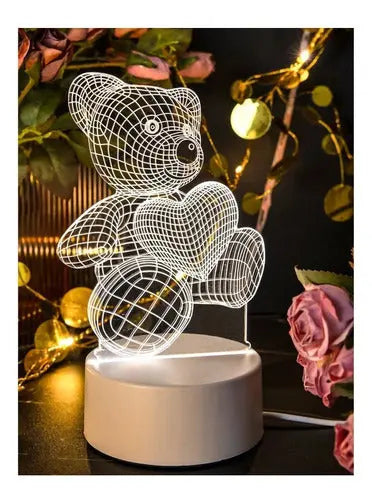 Lampara Led De Velador 3d Ilusion Diseño s 3 Colores Usb